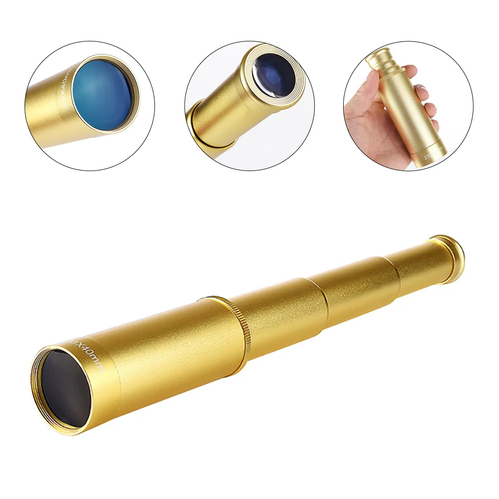 25X40 Telescopic Telescope Lightweight Collapsible Monocular Kids Student Aluminum Pocket Size Perfect for Parties Adventure
25X40 Telescopic Telescope Lightweight Collapsible Monocular Kids Student Aluminum Pocket Size Perfect for Parties Adventure