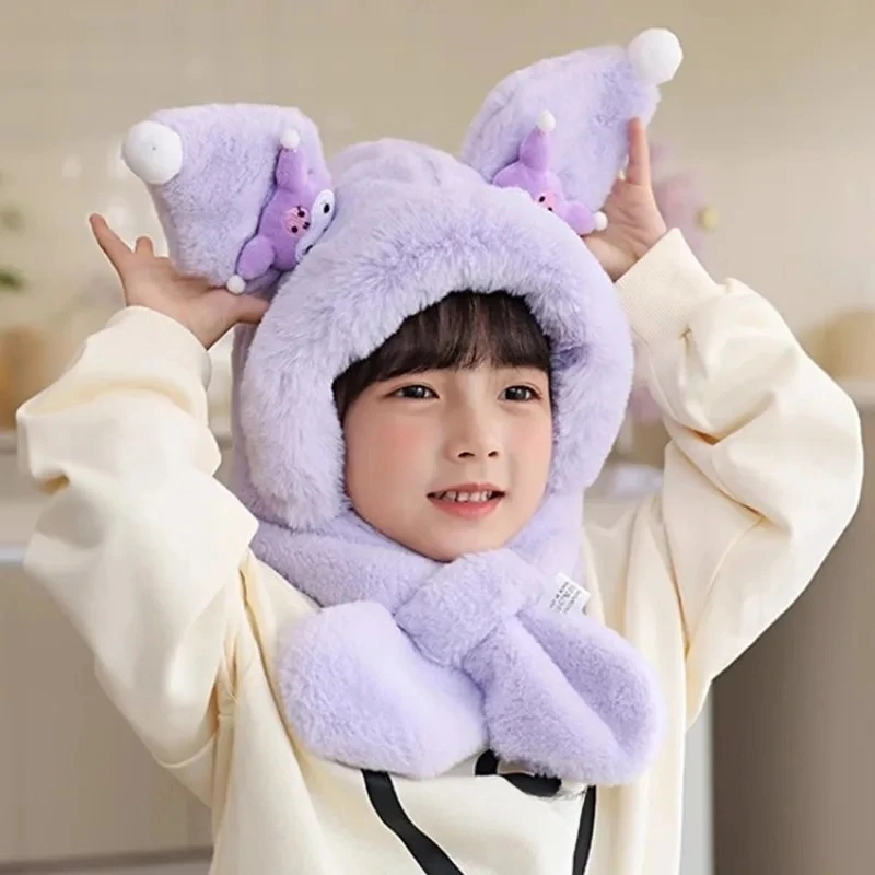 Cartoon Sanrio Kuromi Hat for Girls Boys Scarf Thicken Cap Winter Hat for Kids Baby Stuff Children Hat Plus Fleece Kids Caps
Cartoon Sanrio Kuromi Hat for Girls Boys Scarf Thicken Cap Winter Hat for Kids Baby Stuff Children Hat Plus Fleece Kids Caps