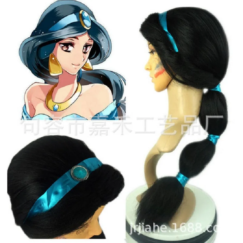 Halloween Girls Princess Jasmine Hair Black Long Wig Fancy Wig Disguise Campus Perform Aladdin's Clothing Prop
Halloween Girls Princess Jasmine Hair Black Long Wig Fancy Wig Disguise Campus Perform Aladdin's Clothing Prop