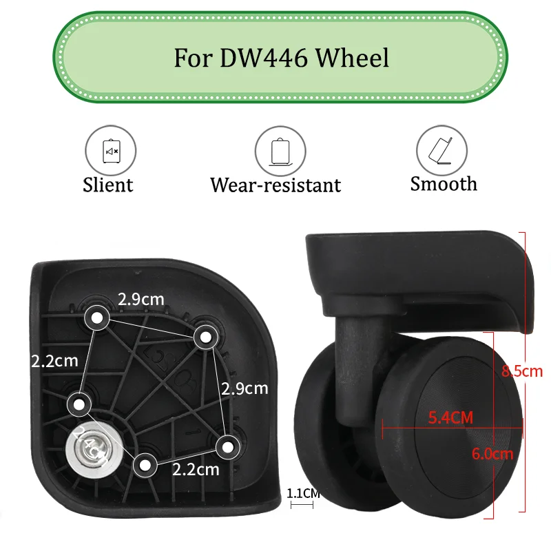 For DW446 Universal Wheel Replace The Luggage With Quiet Wear-resistant Push-pull Smooth Shock Absorption Replacement Accessory
For DW446 Universal Wheel Replace The Luggage With Quiet Wear-resistant Push-pull Smooth Shock Absorption Replacement Accessory