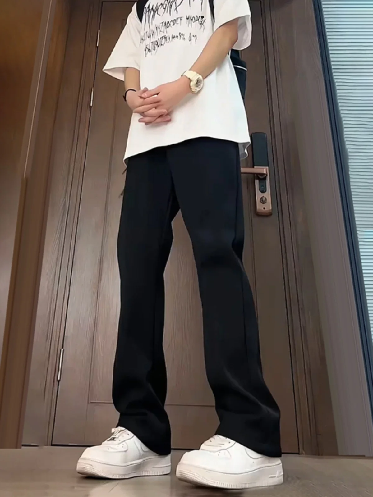 Casual Straight Leg Men's Pants Bla Wide Leg American Sle Slimming Drapey Fabric High-End Feeling Long Pants Spring Youth...
Casual Straight Leg Men's Pants Bla Wide Leg American Sle Slimming Drapey Fabric High-End Feeling Long Pants Spring Youth...