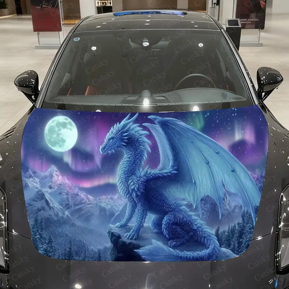 Frost Abyss Icy Blue Dragon Car Vinyl Wrap, PVC Material Waterproof Car Hood Sticker, Self-Adhesive Scratch-Resistant Stickers
Frost Abyss Icy Blue Dragon Car Vinyl Wrap, PVC Material Waterproof Car Hood Sticker, Self-Adhesive Scratch-Resistant Stickers