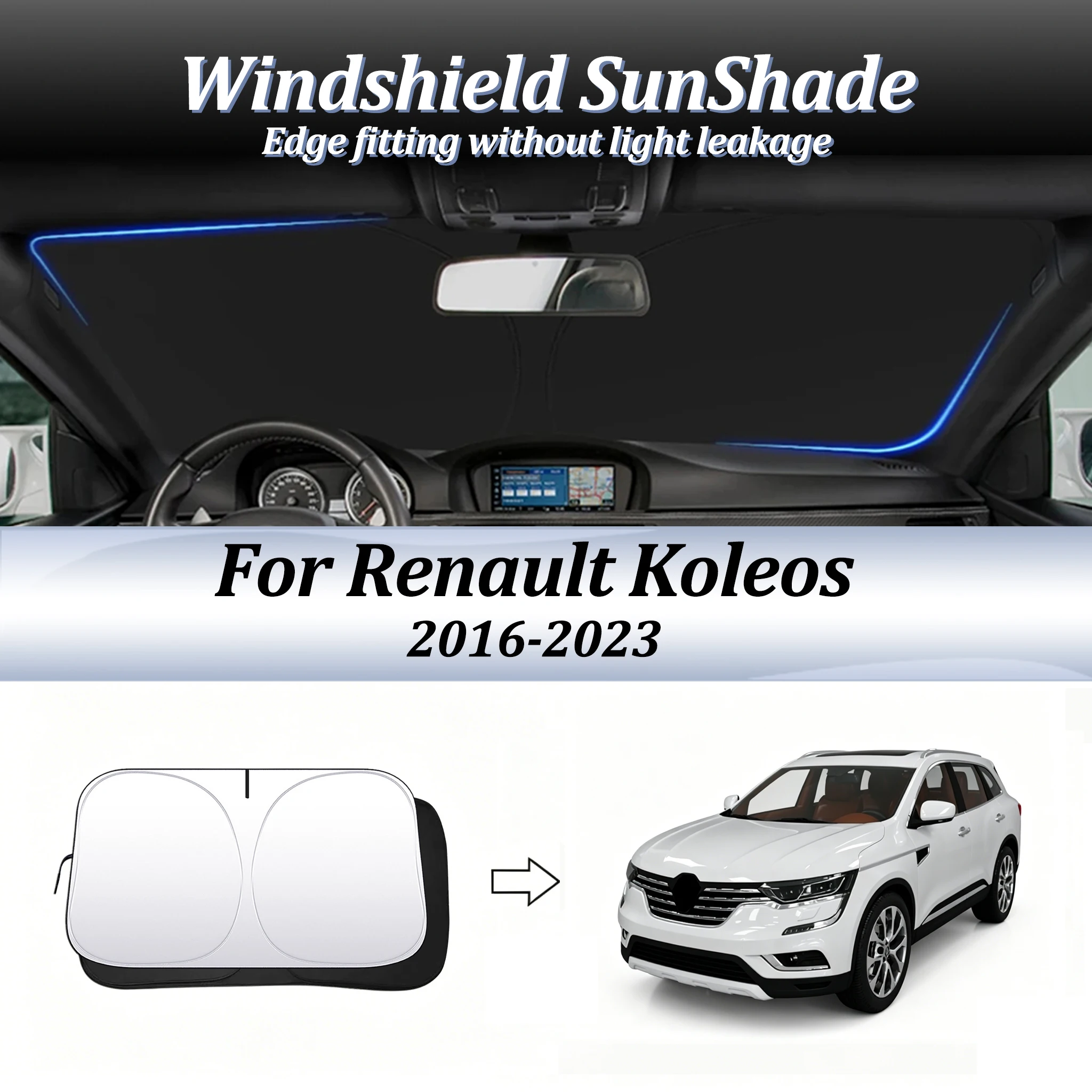 For Renault Koleos 2016-2023 Car Windshield SunShade Foldable Anti-UV Sun Shade Cover Lightproof Heat Shield Auto Accessories
For Renault Koleos 2016-2023 Car Windshield SunShade Foldable Anti-UV Sun Shade Cover Lightproof Heat Shield Auto Accessories