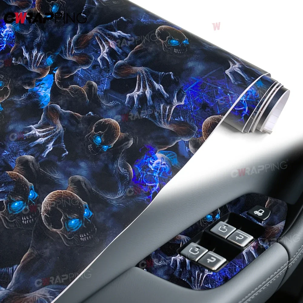 Skull Pattern Supplies Car Wrap Vinyl for Motorcycle Blue Skeleton PVC Car Wrapping Sticker Waterproof Auto Outdoor Accessories
Skull Pattern Supplies Car Wrap Vinyl for Motorcycle Blue Skeleton PVC Car Wrapping Sticker Waterproof Auto Outdoor Accessories