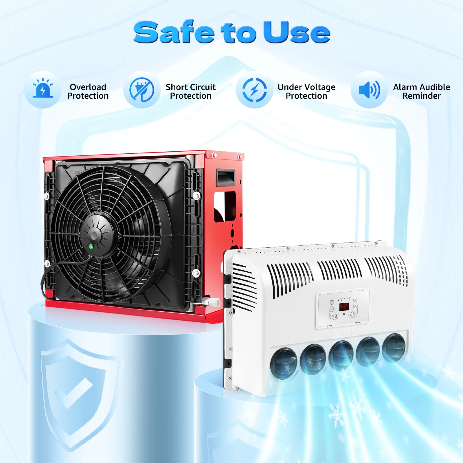 12V 11000 BTU Truck Cab Air Conditioner Split, Universal Fit For Semi Trucks Bus Caravan Mini Split RV Truck Air Conditioner
12V 11000 BTU Truck Cab Air Conditioner Split, Universal Fit For Semi Trucks Bus Caravan Mini Split RV Truck Air Conditioner