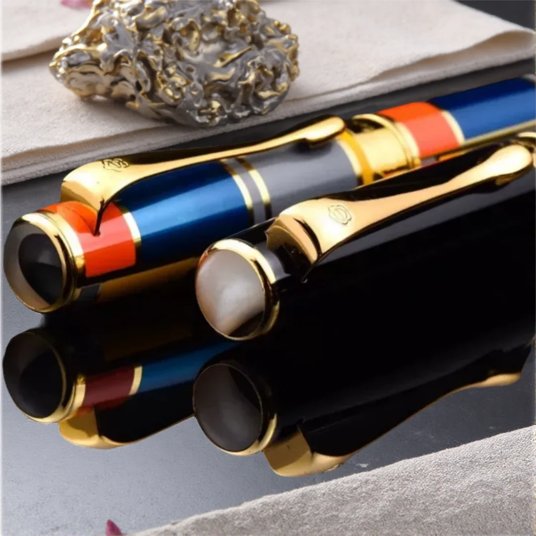 Hero 767 Art Series Red Blue Yellow Colorful Squares Roller Ball Ballpoint Pen Gold Trim Professional Office Stationery Writing
Hero 767 Art Series Red Blue Yellow Colorful Squares Roller Ball Ballpoint Pen Gold Trim Professional Office Stationery Writing