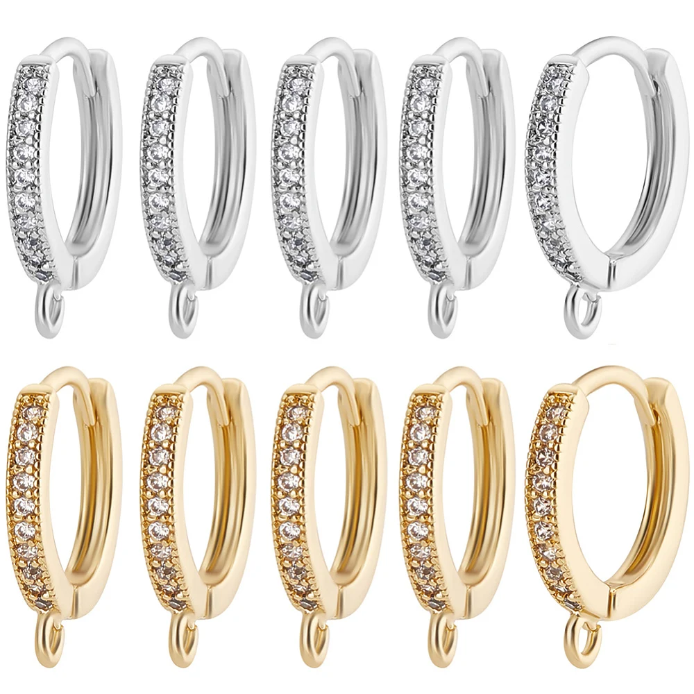 12Pcs 2 Colors Brass Micro Pave Clear Cubic Zirconia Hoop Earring Findings with Horizontal Loop Golden Silver 14x13x2mm
12Pcs 2 Colors Brass Micro Pave Clear Cubic Zirconia Hoop Earring Findings with Horizontal Loop Golden Silver 14x13x2mm