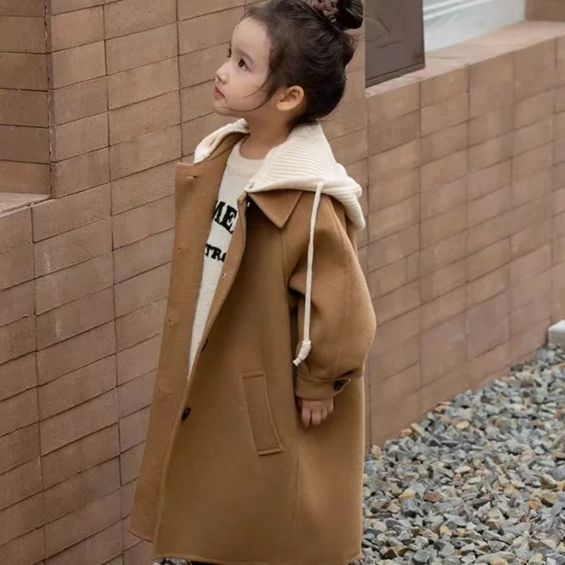 Kids Tweed Jacket Girls Warm Overcoat Autumn Medium-Length Coat Spring Hooded Windbreaker New Casual Single-Breasted Clothing
Kids Tweed Jacket Girls Warm Overcoat Autumn Medium-Length Coat Spring Hooded Windbreaker New Casual Single-Breasted Clothing