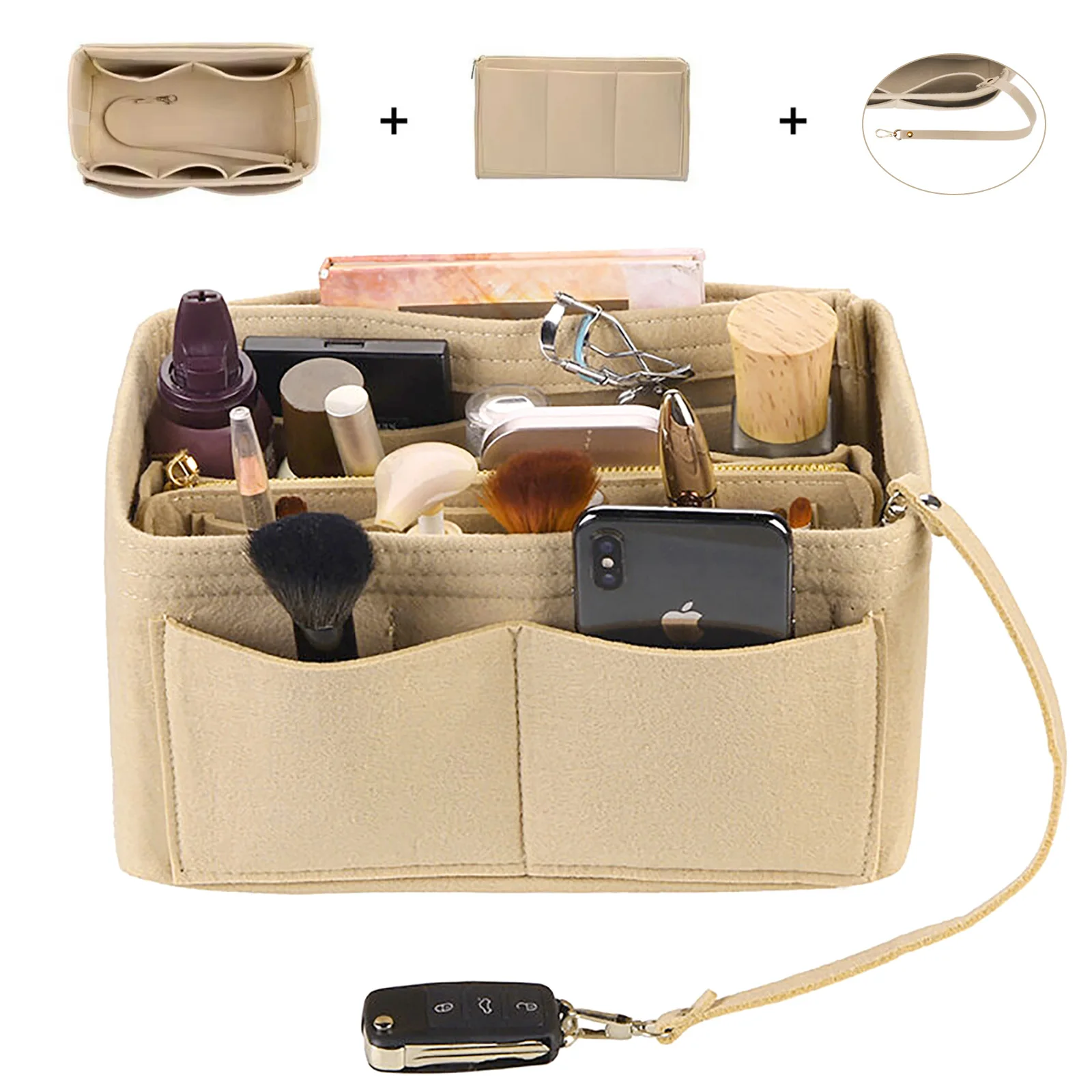 Felt Purse Organizer Insert - Travel Tote Bag Divider with Zipper, Handbag Insert for Longchamp, Neverfull, Speedy & More
Felt Purse Organizer Insert - Travel Tote Bag Divider with Zipper, Handbag Insert for Longchamp, Neverfull, Speedy & More
