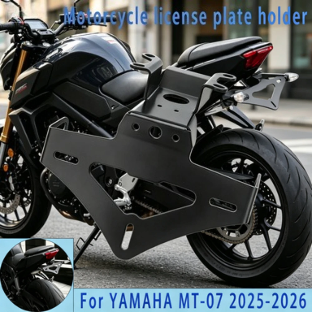 For Yamaha MT-07 2025-2026 Motorcycle Accessory Kit: License Plate Holder, Rear Fender Removal Kit, Rear Frame Clean-Up Bracket
For Yamaha MT-07 2025-2026 Motorcycle Accessory Kit: License Plate Holder, Rear Fender Removal Kit, Rear Frame Clean-Up Bracket