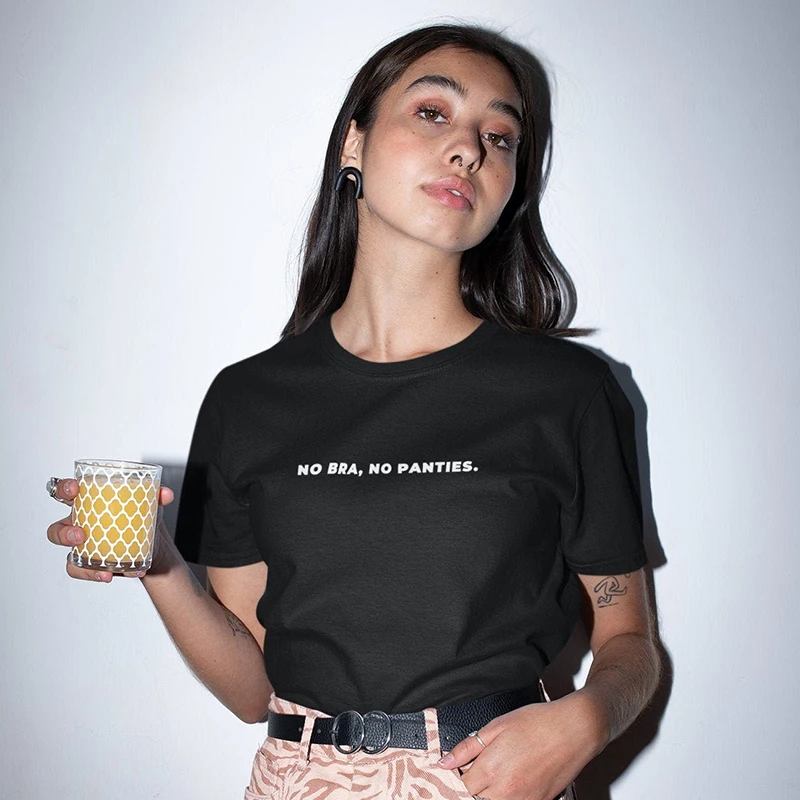 No Bar No Panties Funny Women T Shirts Cotton Harajuku Aesthetic Tshirt Goth Clothes Summer Fashion 2000s Vintage Grunge Clothes
No Bar No Panties Funny Women T Shirts Cotton Harajuku Aesthetic Tshirt Goth Clothes Summer Fashion 2000s Vintage Grunge Clothes