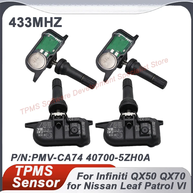 1/4PCS 433MHZ TPMS Tire Pressure Sensor For Infiniti QX50 QX70 Nissan Leaf Juke Patrol VI 40700-5ZH0A PMV-CA74
1/4PCS 433MHZ TPMS Tire Pressure Sensor For Infiniti QX50 QX70 Nissan Leaf Juke Patrol VI 40700-5ZH0A PMV-CA74