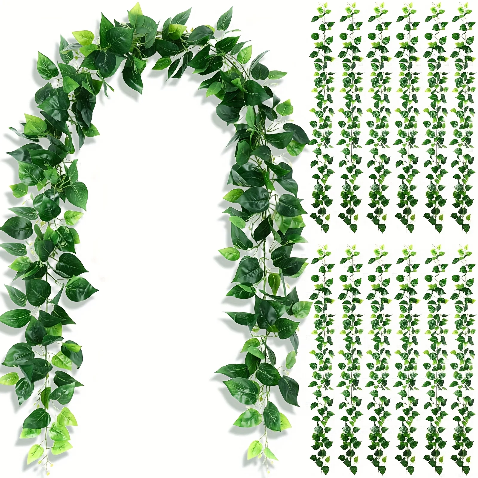 12pcs 5.6ft Wedding Scindapsus Vines Faux Vine Garlands Realistic Plastic Leaves Fake Hanging Greenery Plant For Wedding Centerpiece Table Party Indoor Outdoor Wall Decor
12pcs 5.6ft Wedding Scindapsus Vines Faux Vine Garlands Realistic Plastic Leaves Fake Hanging Greenery Plant For Wedding Centerpiece Table Party Indoor Outdoor Wall Decor