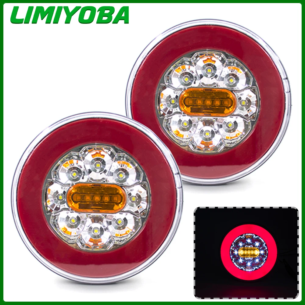 2pcs 12V 24V LED Hamburger Rear Taillight Tail Light Running Trun Signal Lamp Rear Reverse Brake Stop Lights Car Truck Trailer
2pcs 12V 24V LED Hamburger Rear Taillight Tail Light Running Trun Signal Lamp Rear Reverse Brake Stop Lights Car Truck Trailer