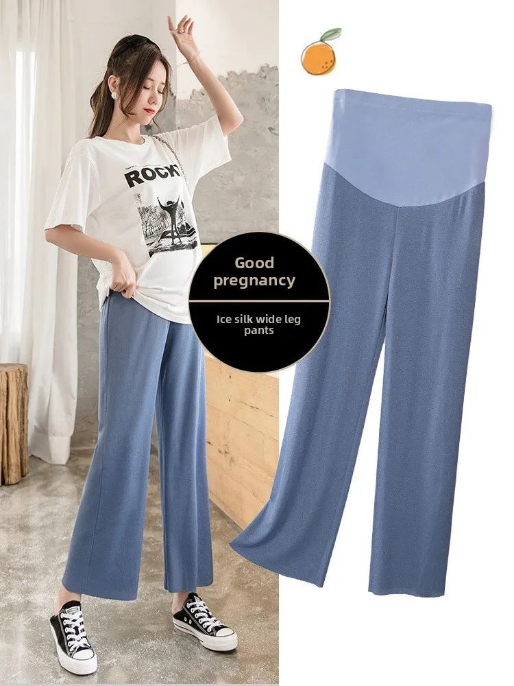Одежда для беременных Прохладные широкие брюки из ледяного шелка Легкая верхняя одежда Свободные плиссированные укороченные брюки для беременных
Одежда для беременных Прохладные широкие брюки из ледяного шелка Легкая верхняя одежда Свободные плиссированные укороченные брюки для беременных