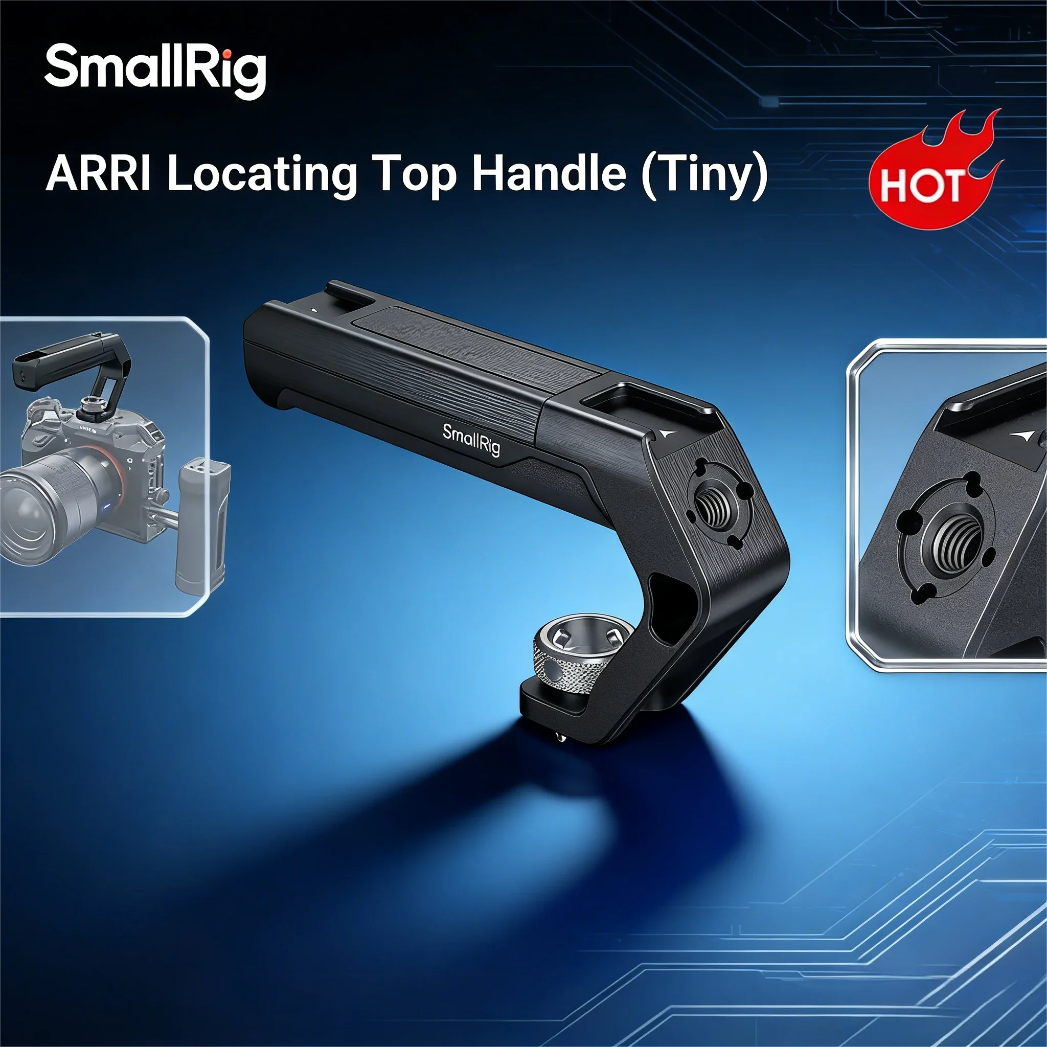 SmallRig Universal ARRI Locating Top Handle (Tiny), Lightweight Grip with Cold Shoe For DSLR for SONY for Nikon Camera Cage 4757
SmallRig Universal ARRI Locating Top Handle (Tiny), Lightweight Grip with Cold Shoe For DSLR for SONY for Nikon Camera Cage 4757