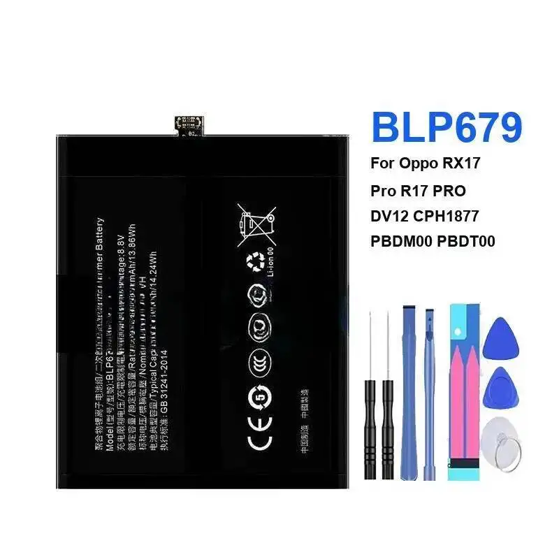 Long Lasting BLP679 Mobile Phone Battery For Oppo RX17 Pro R17 DV12 CPH1877 PBDM00 PBDT00 Fast Shipping 1850Mah
Long Lasting BLP679 Mobile Phone Battery For Oppo RX17 Pro R17 DV12 CPH1877 PBDM00 PBDT00 Fast Shipping 1850Mah