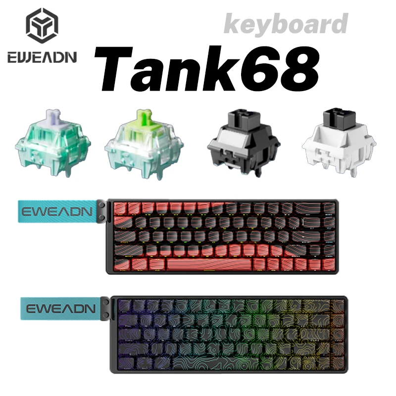 EWEADN TANK68 CNC Gaming Magnetic Keyboard Wired Mechanical RT0.01+0.01Ms+8K Polling Rate For PC Laptop FPS CS:GO
EWEADN TANK68 CNC Gaming Magnetic Keyboard Wired Mechanical RT0.01+0.01Ms+8K Polling Rate For PC Laptop FPS CS:GO
