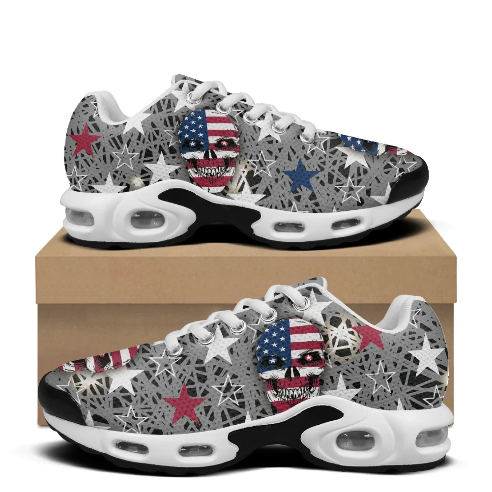 XIXIRIMIDO USA 250th Air-Cushioned Sneakers Women's Running Shoes Men's Commuter Shoe Lightweight Breathable Comfortable Skull
XIXIRIMIDO USA 250th Air-Cushioned Sneakers Women's Running Shoes Men's Commuter Shoe Lightweight Breathable Comfortable Skull