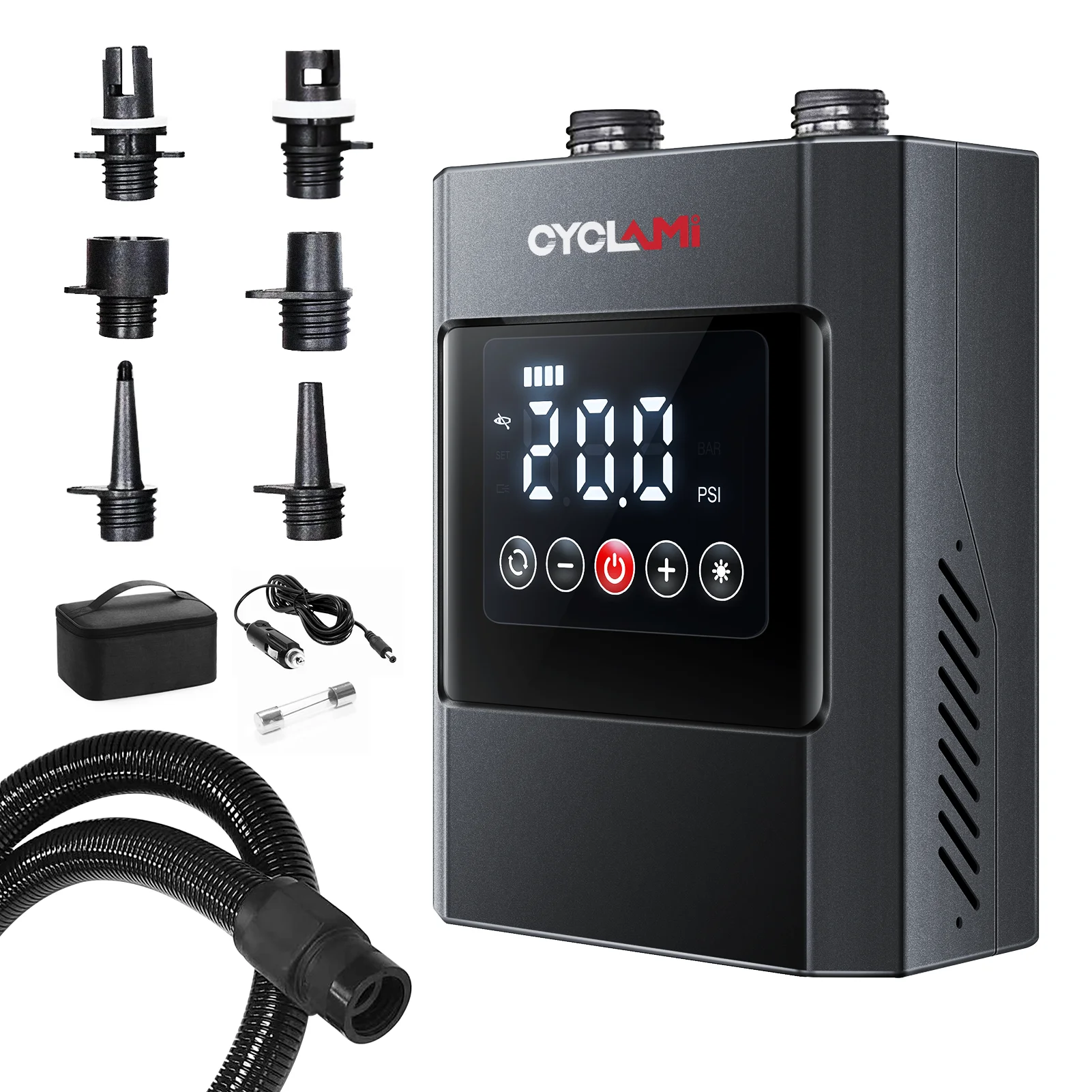 Беспроводной электрический насос CYCLAMI Q2 Max 20PSIb для SUP-досок с высоким давлением воздуха, функцией надувания и сдувания, зарядкой Type-C и LED-лампой
Беспроводной электрический насос CYCLAMI Q2 Max 20PSIb для SUP-досок с высоким давлением воздуха, функцией надувания и сдувания, зарядкой Type-C и LED-лампой