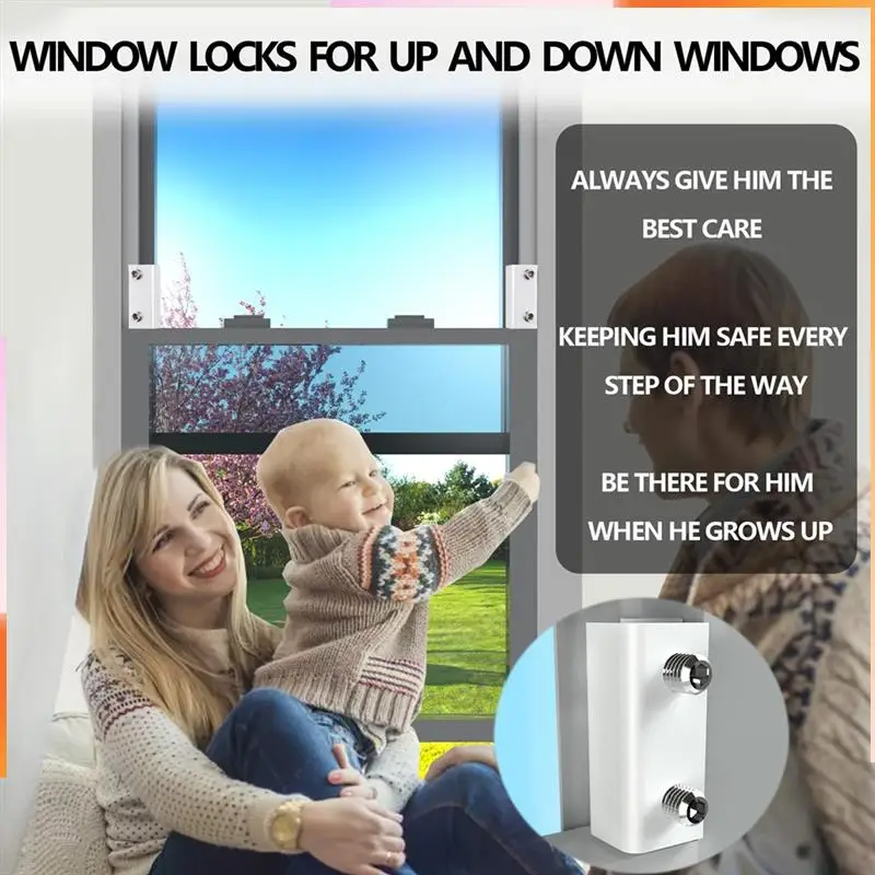 A92Z Window Lock (6 Sets) Safety Window Lock, For Vertical And Horizontal Sliding Window And Sliding Doors, Adjustable Lock
A92Z Window Lock (6 Sets) Safety Window Lock, For Vertical And Horizontal Sliding Window And Sliding Doors, Adjustable Lock