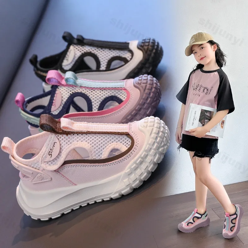 Girls' Fashion Trend Casual Sport Shoes 2025 Summer New Style Childrens' Mesh Hollow Breathable Comfortable Beach Chunky Sandals
Girls' Fashion Trend Casual Sport Shoes 2025 Summer New Style Childrens' Mesh Hollow Breathable Comfortable Beach Chunky Sandals