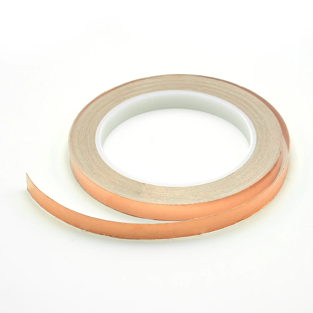 20 Meters Single Side Conductive Copper Foil Tape Strip Adhesive EMI Shielding Heat Resist Tape 2mm 3mm 4mm 5mm 6mm 8mm 10mm
20 Meters Single Side Conductive Copper Foil Tape Strip Adhesive EMI Shielding Heat Resist Tape 2mm 3mm 4mm 5mm 6mm 8mm 10mm