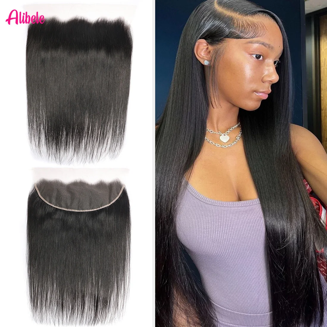 Alibele 13x4 Pre-Plucked Transparent Lace Front Closure Transparent Lace Frontal Only Natural Hairline Straight Natural Black
Alibele 13x4 Pre-Plucked Transparent Lace Front Closure Transparent Lace Frontal Only Natural Hairline Straight Natural Black
