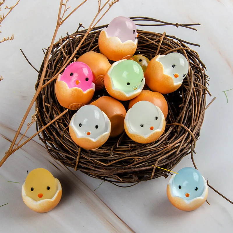 100pcs 3D Cartoon Luminous Chicken Cubs Egg Resin Charm DIY Scrapbook Crafts Supplies Micro Landscape Decoration 20x18mm 
100pcs 3D Cartoon Luminous Chicken Cubs Egg Resin Charm DIY Scrapbook Crafts Supplies Micro Landscape Decoration 20x18mm
