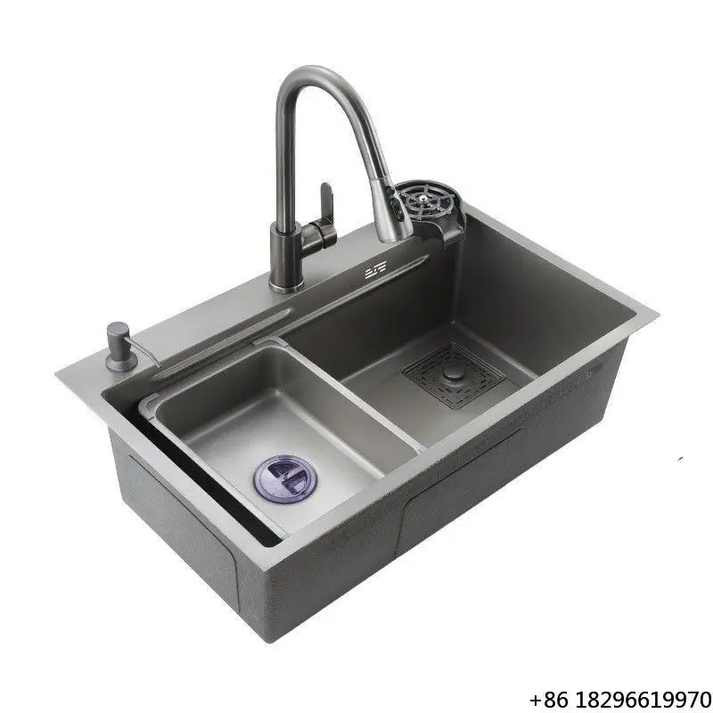 Stainless Steel Sink Nano Large Single Handmade Thick Kitchen Household Dishwashing Vegetable Basin 304
Stainless Steel Sink Nano Large Single Handmade Thick Kitchen Household Dishwashing Vegetable Basin 304