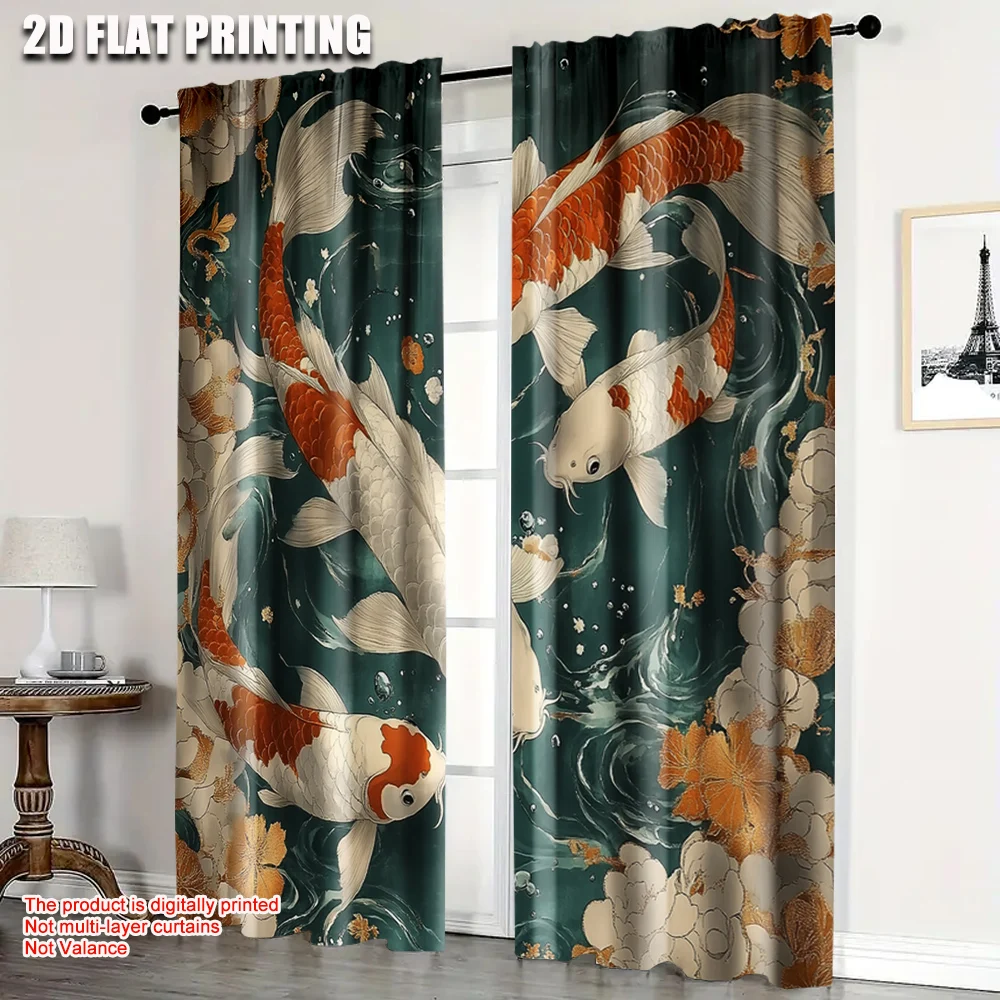 2pcs, Curtains Digital Printed 2D print Classic Koi Fish Pond Machine Washable (without rod) Decorations Outdoor for Living
2pcs, Curtains Digital Printed 2D print Classic Koi Fish Pond Machine Washable (without rod) Decorations Outdoor for Living