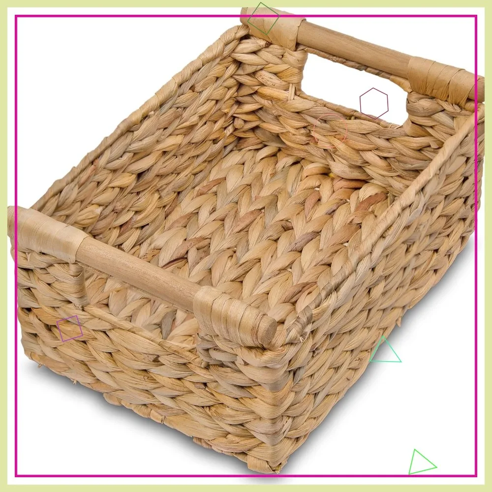 Маленькая плетеная корзина с деревянной ручкой - органайзер для ванной комнаты и декоративное хранилище, 11,6x8,1x4,9 дюймов
Маленькая плетеная корзина с деревянной ручкой - органайзер для ванной комнаты и декоративное хранилище, 11,6x8,1x4,9 дюймов