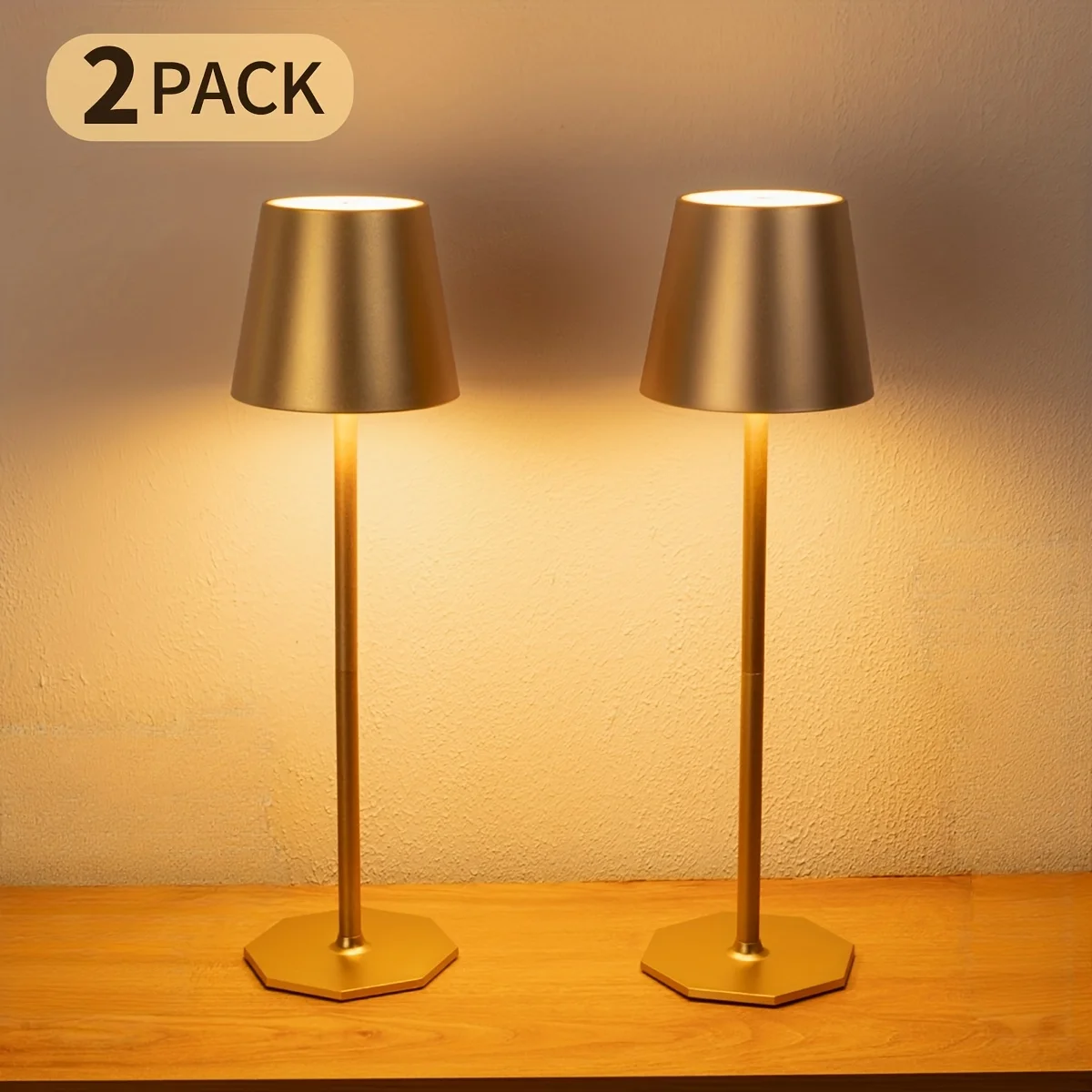 2 Pack Rechargeable Table Lamps Cordless Table Lights - 6000mAh Battery Operated Touch Night Light Lamp Wireless Portable Desk Lamp For Table Restaurant Bedroom Patio(Golden/Black)
2 Pack Rechargeable Table Lamps Cordless Table Lights - 6000mAh Battery Operated Touch Night Light Lamp Wireless Portable Desk Lamp For Table Restaurant Bedroom Patio(Golden/Black)