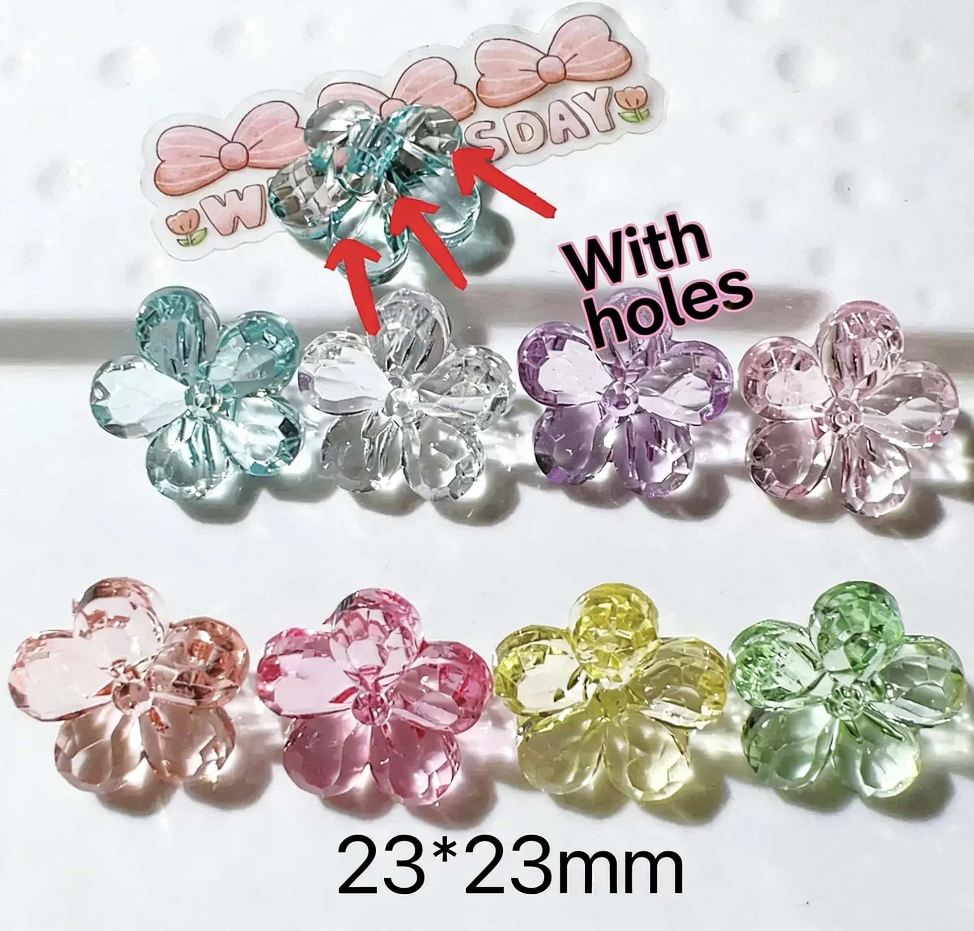 Acrylic accessories diy50pcs/lot cream glue mobile phone pendant transparent back hole flower
Acrylic accessories diy50pcs/lot cream glue mobile phone pendant transparent back hole flower