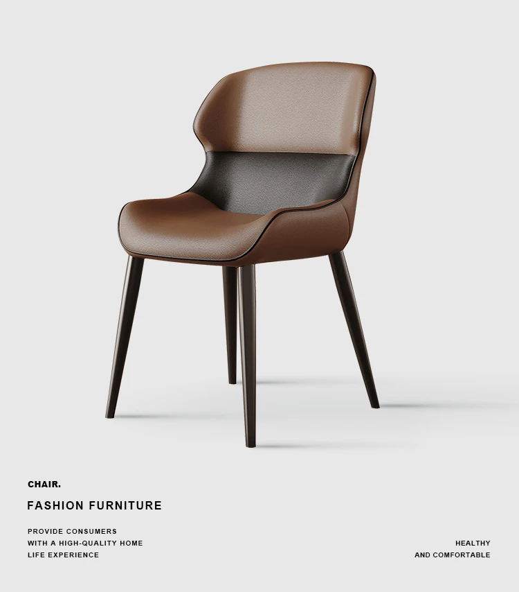 Italian minimalist Internet celebrity Nordic chair Modern minimalist family leather dining chair
Italian minimalist Internet celebrity Nordic chair Modern minimalist family leather dining chair