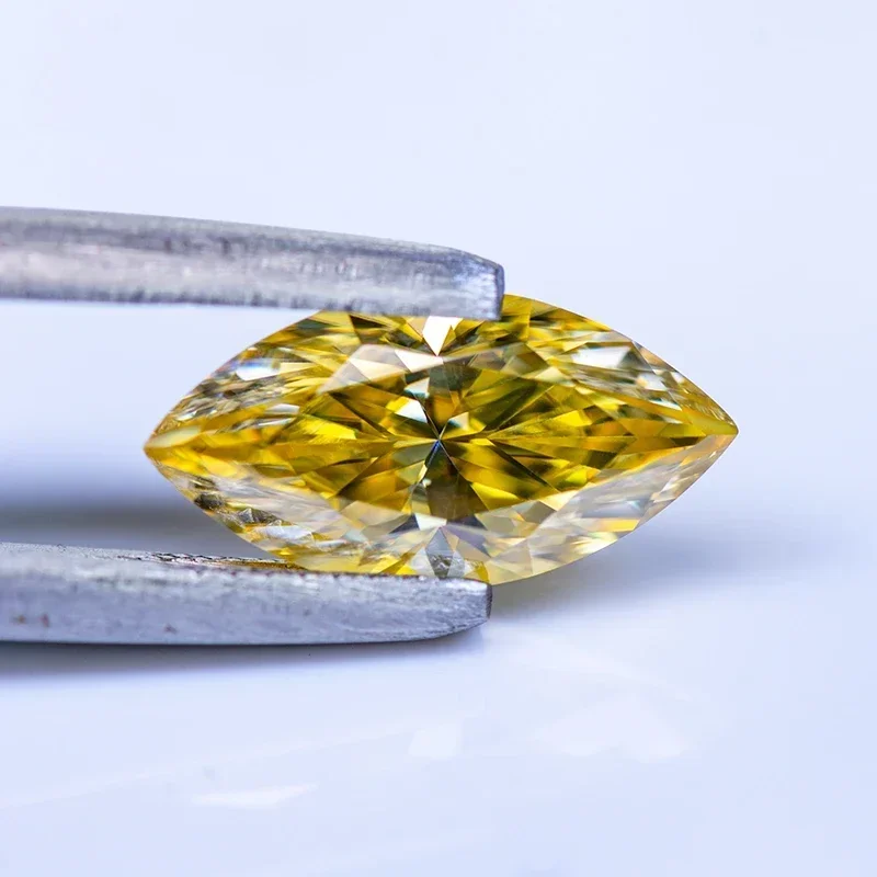NEW Moissanite Stone Lemon Yellow Color Marquise Cut Gemstone Lab Grown Diamond Charms DIY Ring Necklace Earrings Main Materials
NEW Moissanite Stone Lemon Yellow Color Marquise Cut Gemstone Lab Grown Diamond Charms DIY Ring Necklace Earrings Main Materials