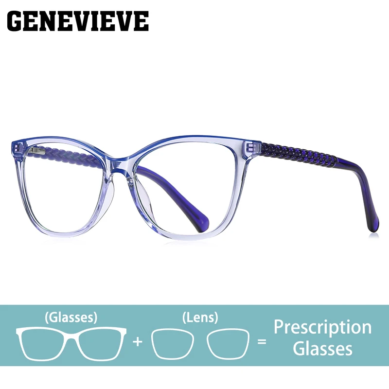 GENEVIEVE Fashion Cat Eye Progressive Multifocal Photochromic Myopia Customizable Prescription Glasses Women Blue Light PFD2138
GENEVIEVE Fashion Cat Eye Progressive Multifocal Photochromic Myopia Customizable Prescription Glasses Women Blue Light PFD2138