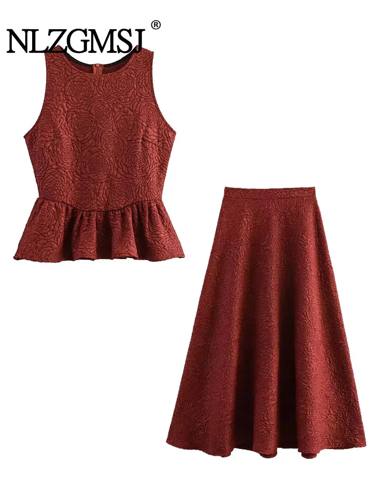 2025 женские плиссированные юбки-миди, новые модные короткие топы, женские костюмы, элегантный комплект из двух предметов, женский наряд  
2025 женские плиссированные юбки-миди, новые модные короткие топы, женские костюмы, элегантный комплект из двух предметов, женский наряд 