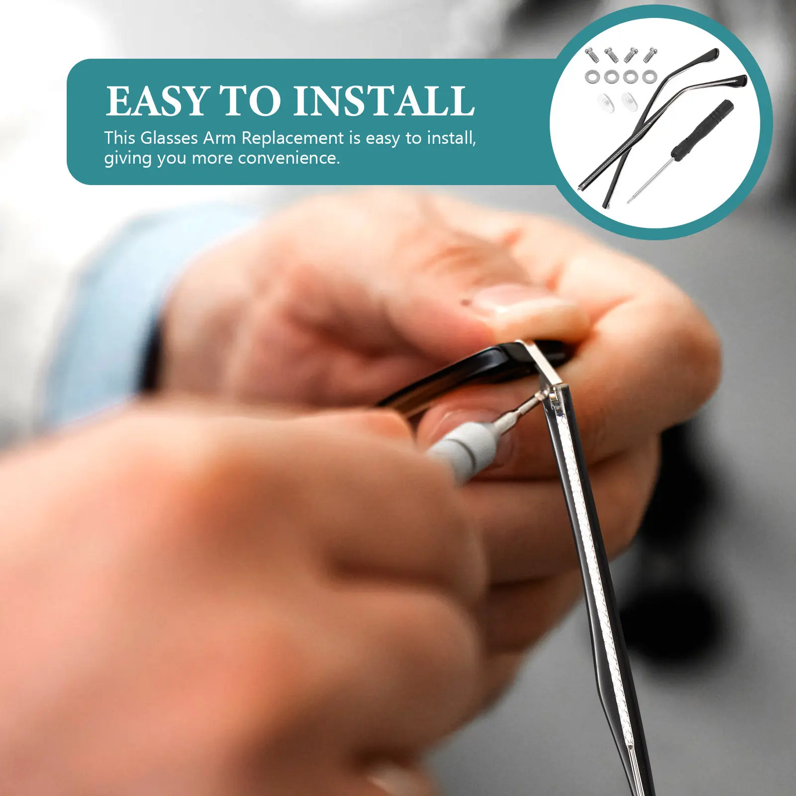 1Pair Universal Glasses Arm Legs Replacement for Eyeglasses Sunglasses Myopia Frames Professional Repair Part Smooth Finish
1Pair Universal Glasses Arm Legs Replacement for Eyeglasses Sunglasses Myopia Frames Professional Repair Part Smooth Finish