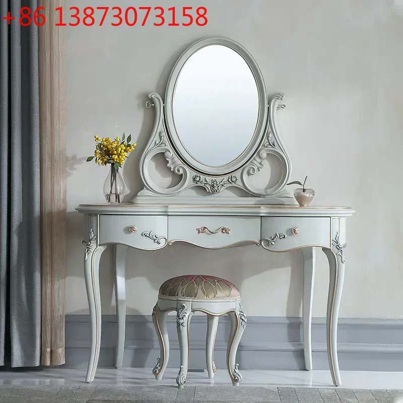 French court luxury solid wood dresser European villa hand-carved bedroom makeup table
French court luxury solid wood dresser European villa hand-carved bedroom makeup table