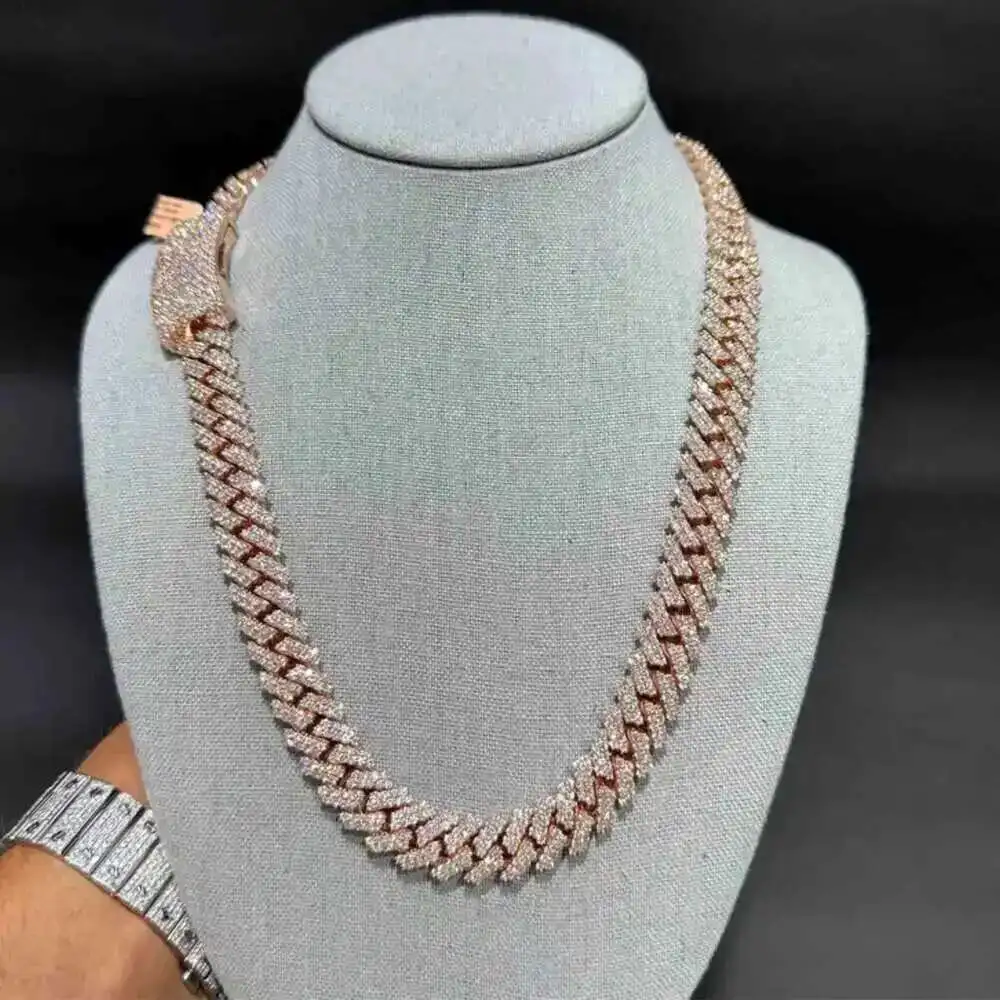 High Quality 14mm 250 Grms Miami Cuban Chain Iced Out Chain Ready to Ship 10k Rose Gold Vvs Lab Grown Diamond Chain Cuban Link
High Quality 14mm 250 Grms Miami Cuban Chain Iced Out Chain Ready to Ship 10k Rose Gold Vvs Lab Grown Diamond Chain Cuban Link