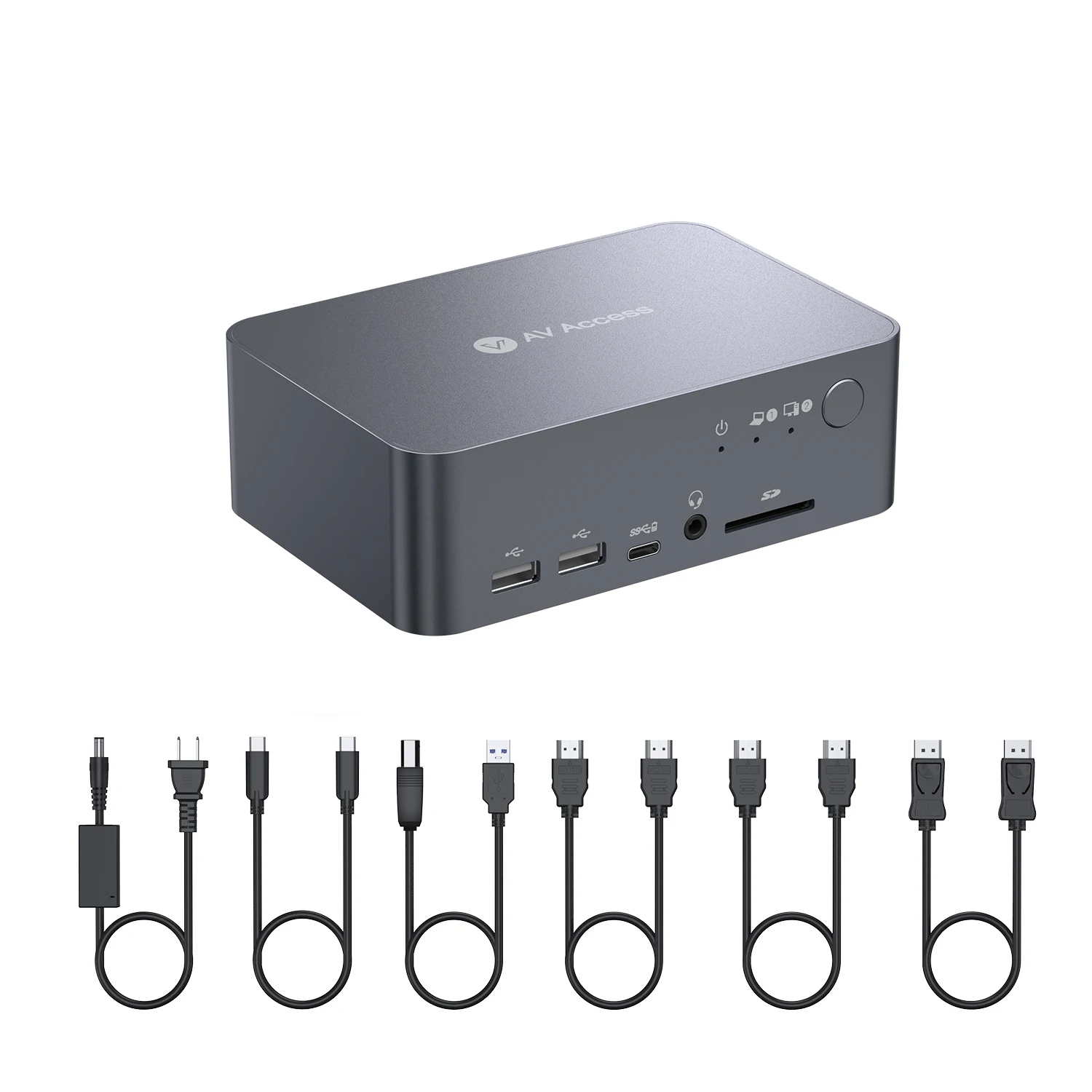 AV Access Docking Station KVM Switch 4K@60Hz Dual Monitor for Laptop & Desktop,USB-C Charge,EDID with Ethernet(iDock-C10)
AV Access Docking Station KVM Switch 4K@60Hz Dual Monitor for Laptop & Desktop,USB-C Charge,EDID with Ethernet(iDock-C10)