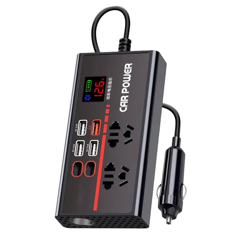 Truck Power Inverter High Efficient Converter For Auto 200W Car Power Inverter 12V Or 24V DC To 110V Or 220V AC USB Fast Charger
Truck Power Inverter High Efficient Converter For Auto 200W Car Power Inverter 12V Or 24V DC To 110V Or 220V AC USB Fast Charger