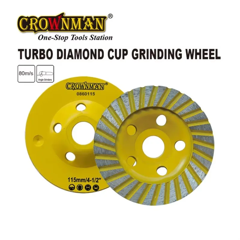 HotCROWNMAN Power Tools Accessories Cold Pressed 115/125mm Angle Grinder Disc Turbo Diamond Cup Grinding Wheel
HotCROWNMAN Power Tools Accessories Cold Pressed 115/125mm Angle Grinder Disc Turbo Diamond Cup Grinding Wheel