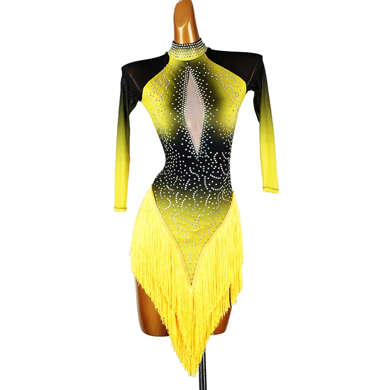 High-end Latin Dance Competition Clothes Salsa Performance Dress Tassel Artistic Examination Dresses Rumba Cha Cha Stage Wear
High-end Latin Dance Competition Clothes Salsa Performance Dress Tassel Artistic Examination Dresses Rumba Cha Cha Stage Wear