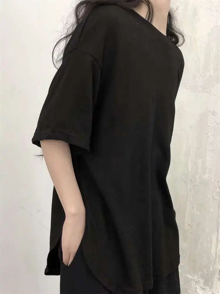 Ladies Short Sleeve T-Shirt Summer New Fashion Thin Classic Simple Plain Loose Leisure Large Size Half Sleeve
Ladies Short Sleeve T-Shirt Summer New Fashion Thin Classic Simple Plain Loose Leisure Large Size Half Sleeve