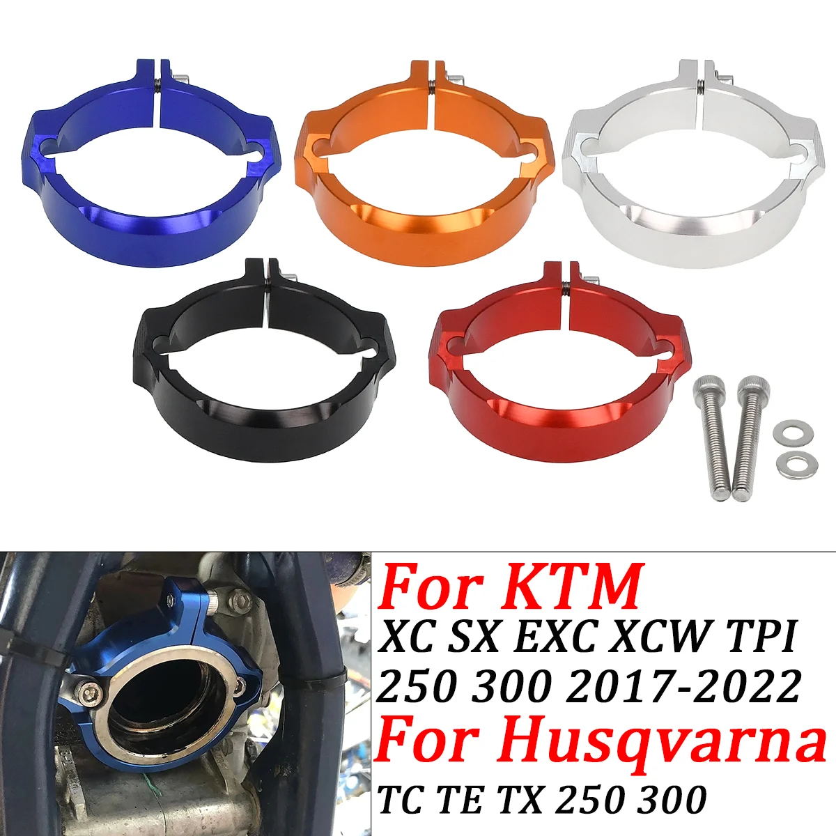 CNC Motorcycle Exhaust Flange Guard Tip Muffler Pipe Clamp For KTM XC XCW SX EXC TPI 250 300 2017-2022 For Husqvarna TE TC TX
CNC Motorcycle Exhaust Flange Guard Tip Muffler Pipe Clamp For KTM XC XCW SX EXC TPI 250 300 2017-2022 For Husqvarna TE TC TX