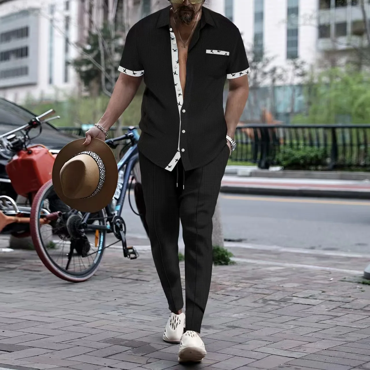 Summer new men's short-sleeved long pants suit 2025 sport and casual men's style for teenagers two-piece set
Summer new men's short-sleeved long pants suit 2025 sport and casual men's style for teenagers two-piece set