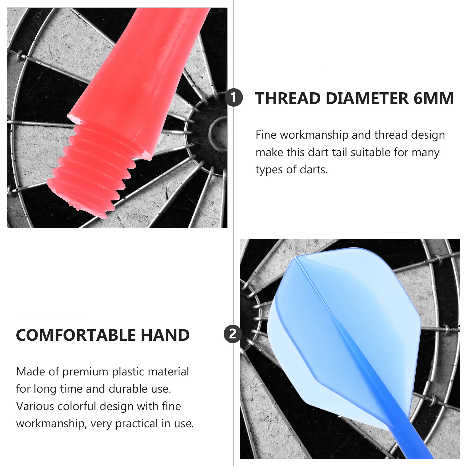20 Pcs Dart Accessories Indoor Dartboard Game Lightweight Flights Tails Replacements Portable Plastic Protecter Child
20 Pcs Dart Accessories Indoor Dartboard Game Lightweight Flights Tails Replacements Portable Plastic Protecter Child