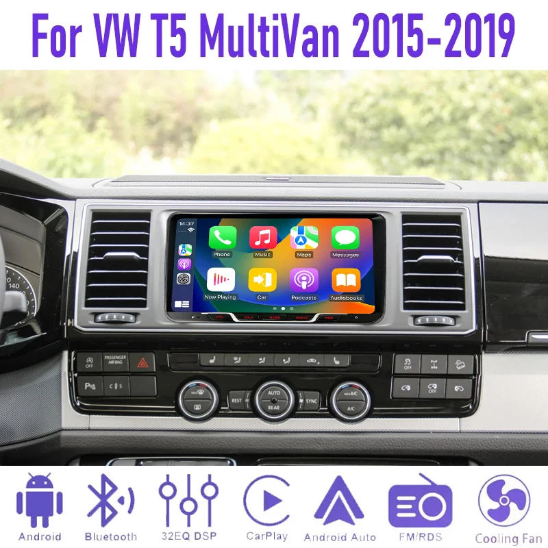 GPS Car Radio 9'' For VW T5 Multivan 2015-2019 Wireless Apple Carplay Android Auto Stereo Head Unit FM BT 4GB+64GB Rear Camera
GPS Car Radio 9'' For VW T5 Multivan 2015-2019 Wireless Apple Carplay Android Auto Stereo Head Unit FM BT 4GB+64GB Rear Camera